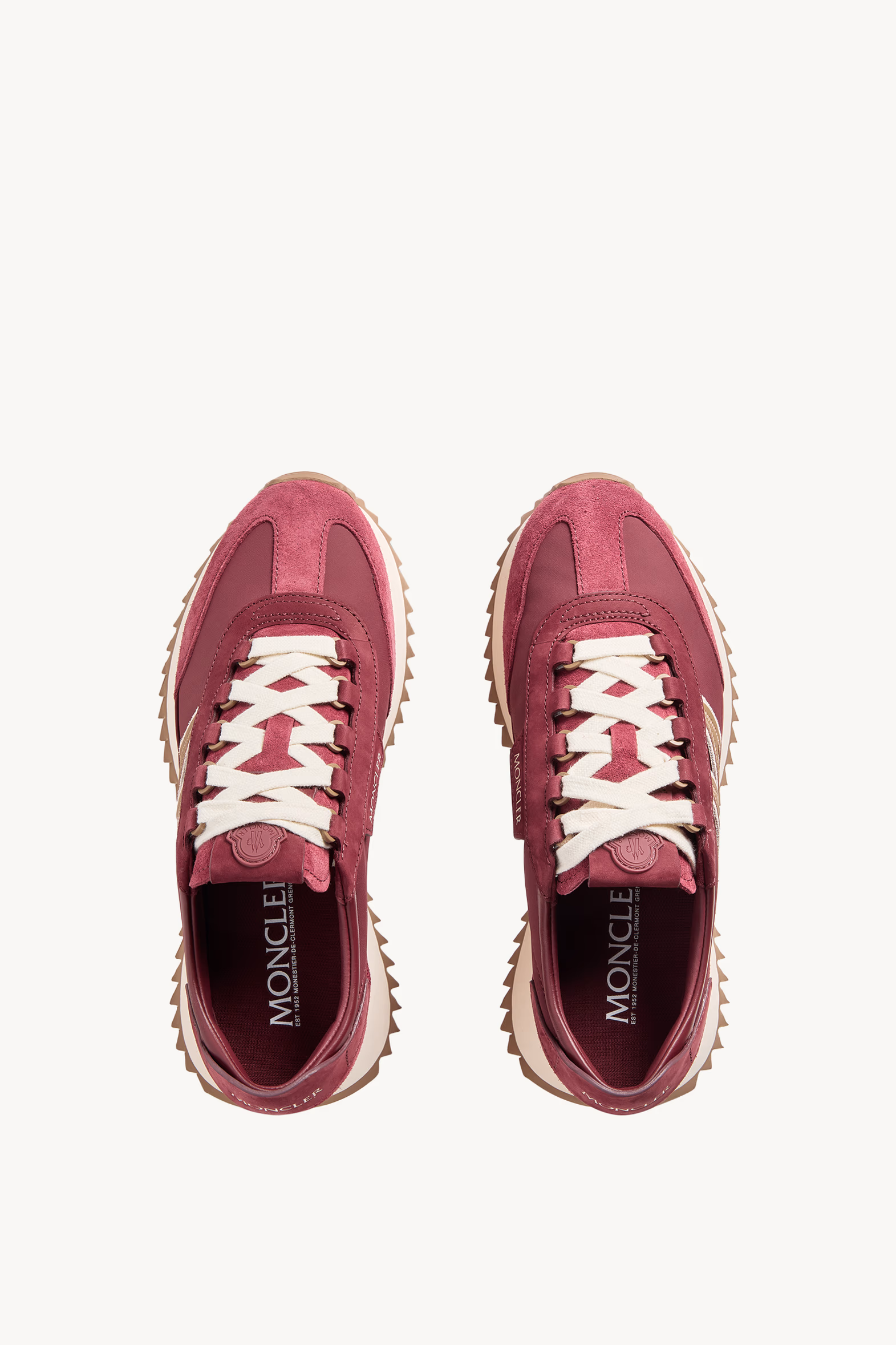 Pacey2 Suede & Nubuck Sneakers Women Burgundy Moncler 6